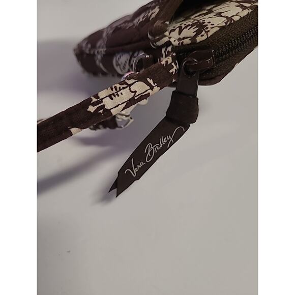 Vera Bradley All in One ID Wristlet in Imperial Toile 2009 Brown Cream Wallet - Picture 5 of 9